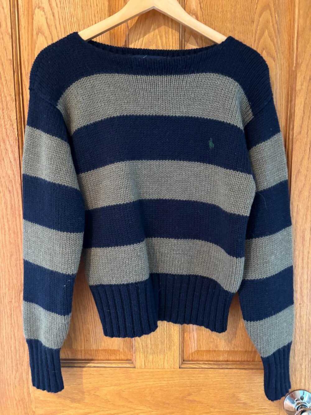 VINTAGE RALPH LAUREN 100% WOOL STRIPED SWEATER SIZE SMALL